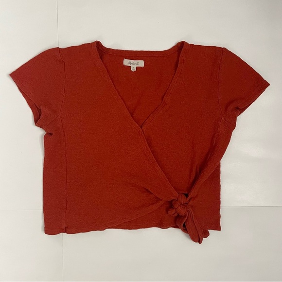 Madewell Texture & Thread Wrap Tie Top - Picture 3 of 10